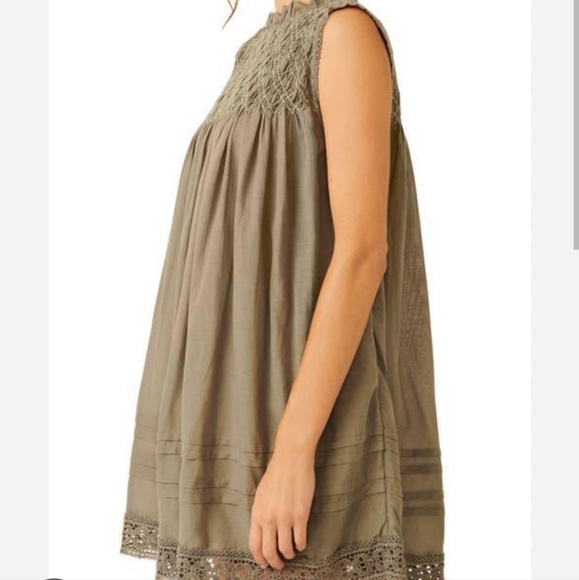 Free People Shea Mini Dress in Dried Basil S NWT - Picture 4 of 8